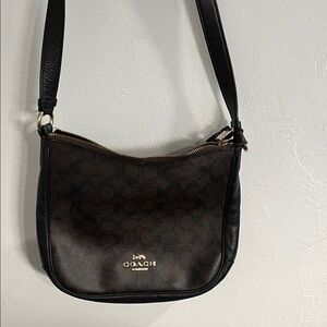Coach Black and Brown Shoulder Bag